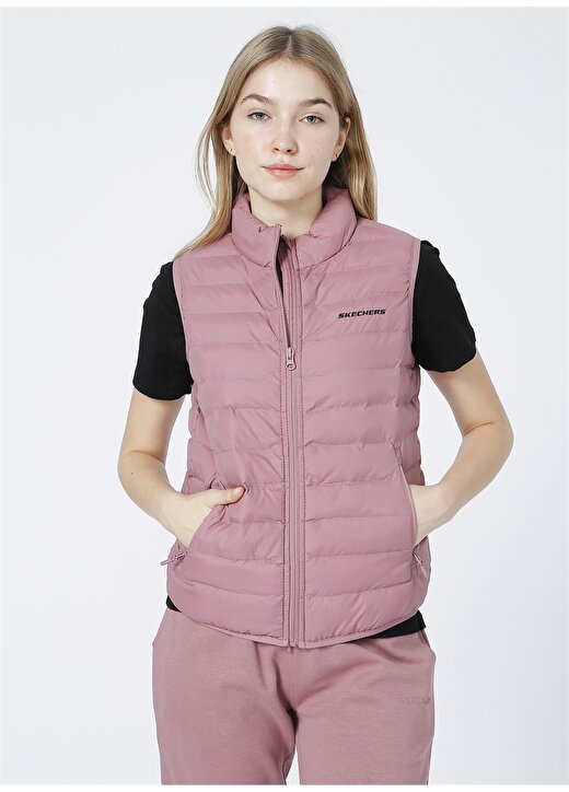 Skechers Kırmızı Kadın Dik Yaka Şişme Yelek S212262-620 W Essential Vest 3