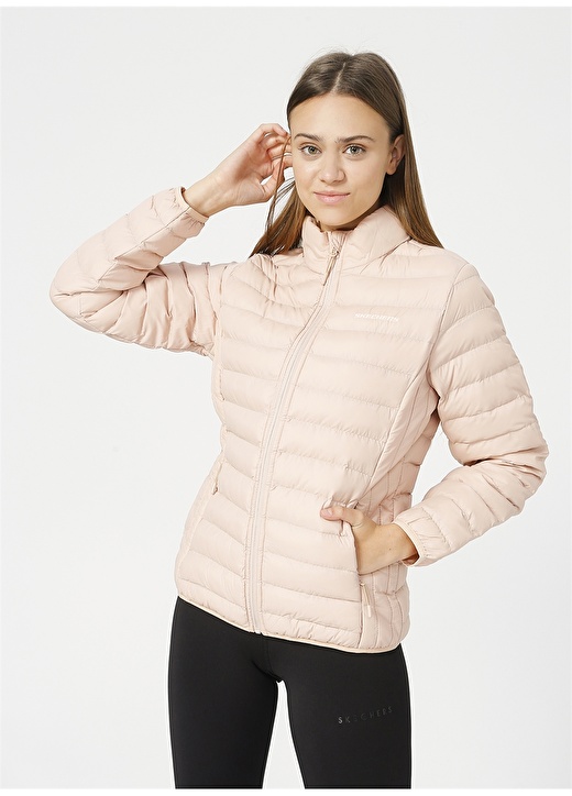 Skechers Açık Bej Kadın Mont S212273-230 W Essential Jacket 1