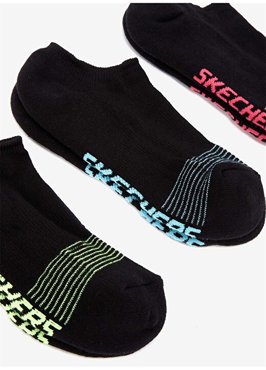 Skechers Siyah Kadın 3Lü Çorap S212340-001 3 Pack No Show Socks 3