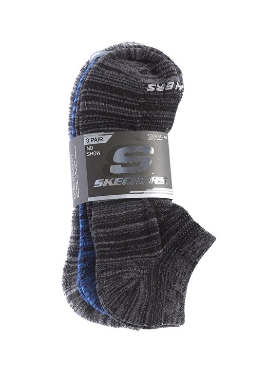 Skechers Çok Renkli Unisex 3Lü Çorap S212290-900 U 3 Pack No Show Socks 1