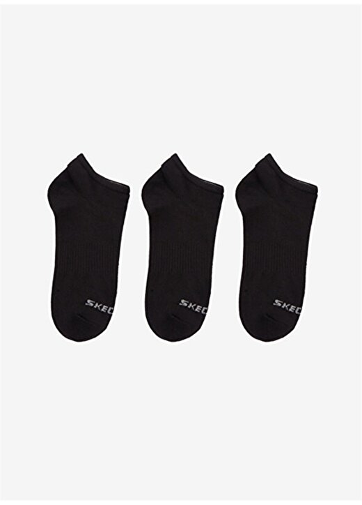 Skechers Siyah Unisex 3Lü Çorap S212300-001 U 3 Pack No Show Socks 2