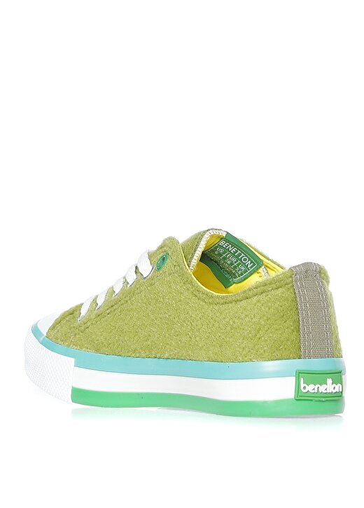 Benetton Keçe Yeşil Kadın Düz Ayakkabı BN-30539 2