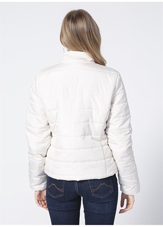 Vero Moda Vmsimone Aw21 Short Jacket Ga Boos Dik Yaka Normal Kalıp Düz Beyaz Kadın Mont 4