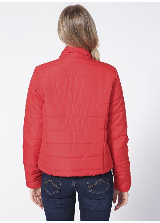 Vero Moda Vmsimone Aw21 Short Jacket Ga Boos Dik Yaka Normal Kalıp Düz Kırmızı Kadın Mont 4