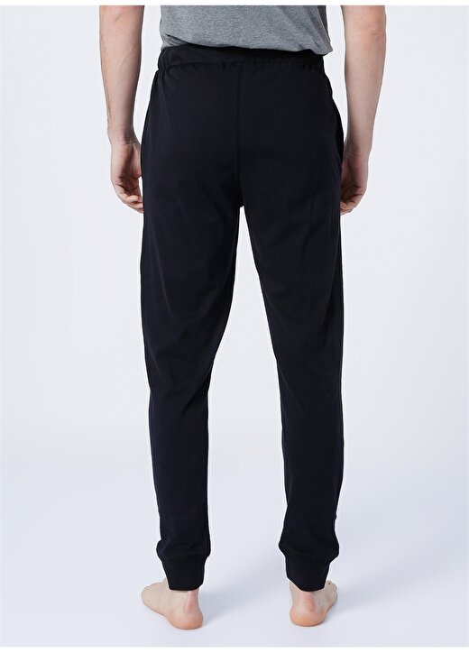 Ds Damat Ds Damat Basic Pantolon Lastikli Rahat Kalıp Düz Siyah Erkek Pijama Alt 4