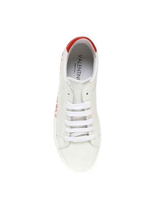Valentino Beyaz - Kırmızı Erkek Deri Sneaker 92190736-010 4