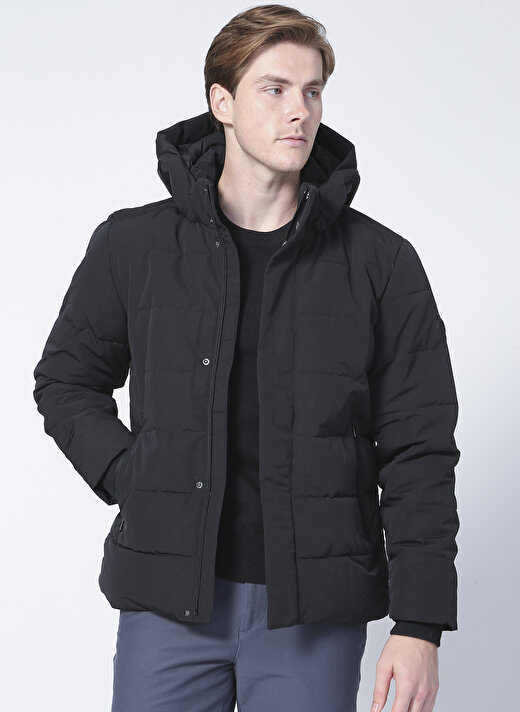 Only & Sons Siyah Erkek Kapüşonlu   Mont 22019598_ONSCAYSON PUFFA OTW 1