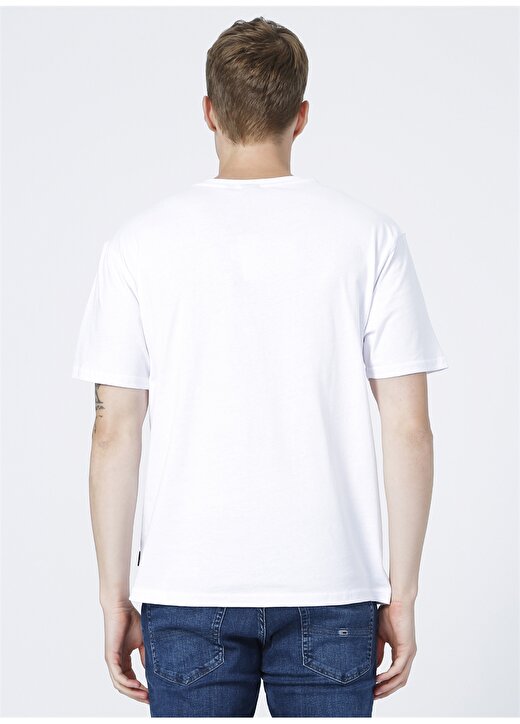 Only & Sons O Yaka Baskılı Koyu Beyaz Erkek T-Shirt 4
