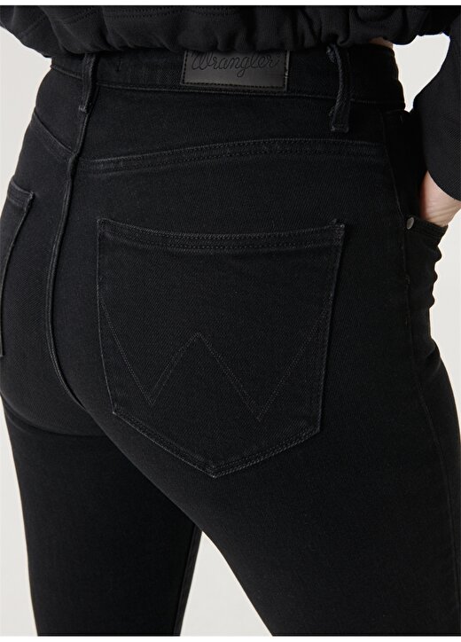 Wrangler Siyah Kadın Yüksek Bel Skinny Fit Denim Pantolon W27HLX023 3