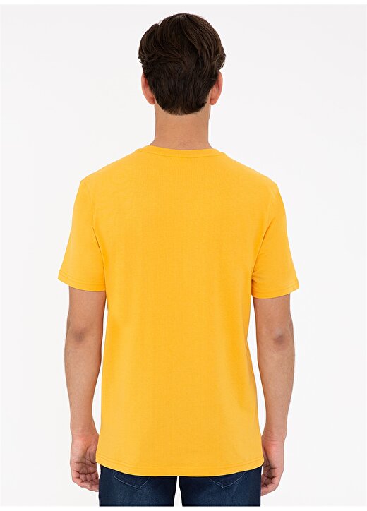 U.S. Polo Assn. Bisiklet Yaka Regular Fit Sarı Erkek T-Shirt 3