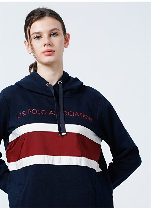 U.S. Polo Assn. Oversize Lacivert Kadın Sweatshirt - Vega 3