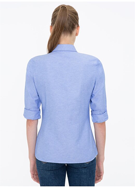 U.S. Polo Assn. Gömlek Yaka Koyu Mavi Kadın Gömlek WOXCOLOR021K 4