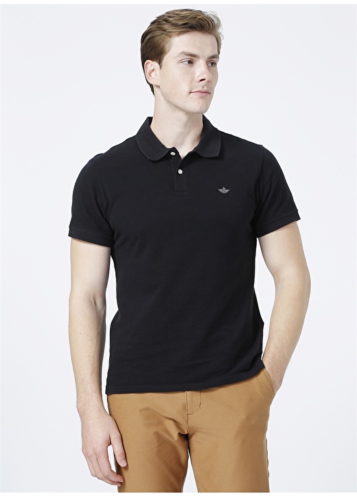 Dockers Dar Siyah Erkek Rib Collar Polo T-Shirt A1159-0000 3