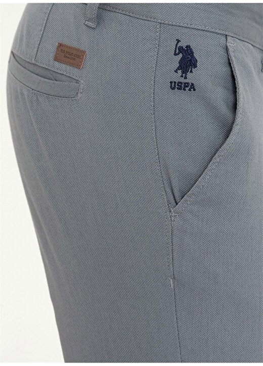 U.S. Polo Assn. Normal Bel Normal Paça Slim Fit Gri Erkek Pantolon DAMES21K 4