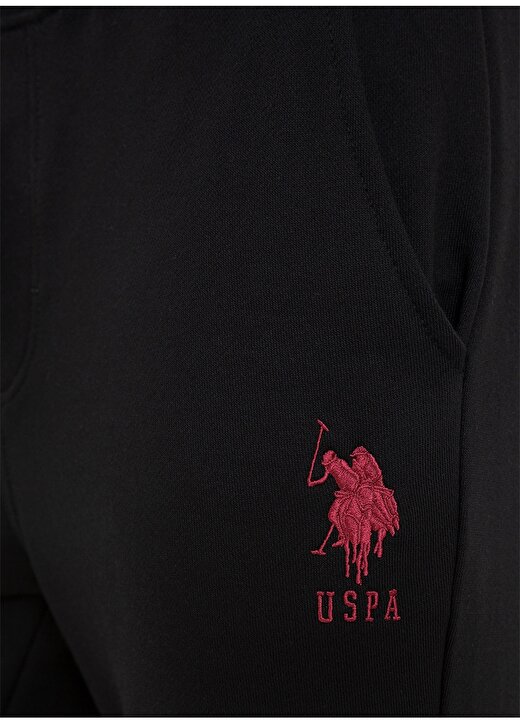 U.S. Polo Assn. Lastikli Slim Fit Siyah Erkek Eşofman Altı 4