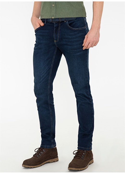 U.S. Polo Assn. Slim Fit Mavi Erkek Denim Pantolon LASEL21K-O 2