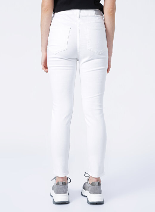 Aeropostale KDPY111 Normal Bel Skinny Fit Düz Beyaz Kadın Denim Pantolon 4
