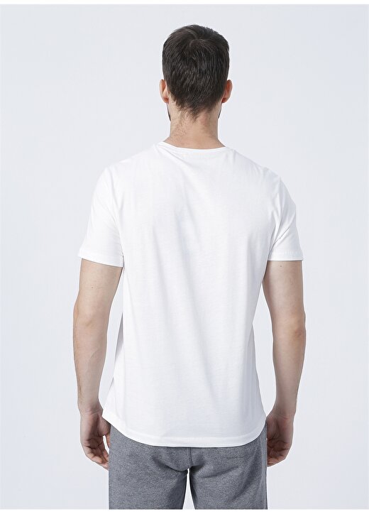 Pierre Cardin Lorena Bisiklet Yaka Slim Fit Baskılı Beyaz Erkek T-Shirt 4