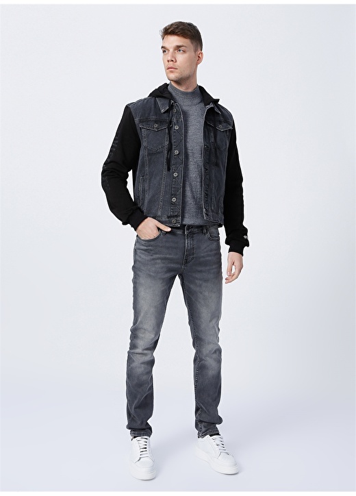 Aeropostale Standart Siyah Erkek Denim Ceket EDCK116 4