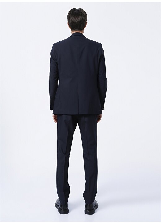 Fabrika Comfort Ceket Yaka Regular Fit Düz Lacivert Erkek Takım Elbise 4