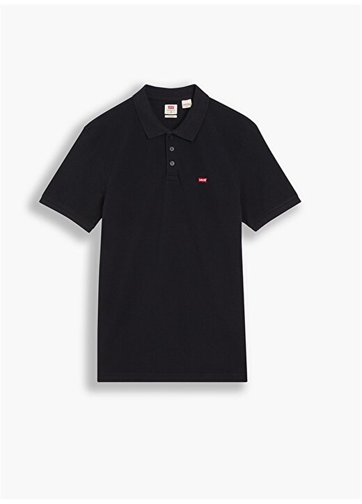 Levis A2085-0000_LSE _Levis Hm Polo Outle Bisiklet Yaka Relaxed Düz Siyah Erkek Polo T-Shirt 3
