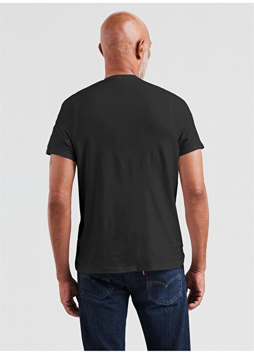 Levis 85641-0016_ORI Ginal Hm Vneck Lse V Yaka Relaxed Düz Siyah Erkek T-Shirt 4
