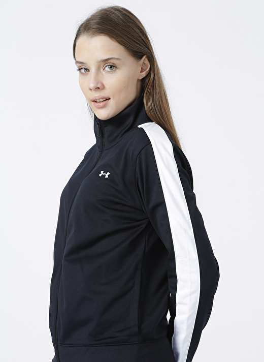 Under Armour 1365147-Tricot Tracksuit Siyah - Beyaz Kadın Eşofman Takımı 4