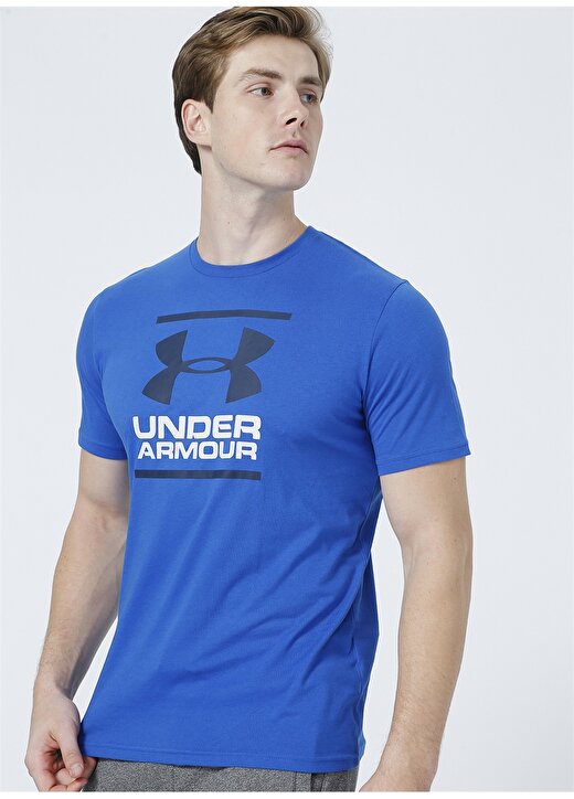 Under Armour 1326849-Ua Gl Foundation Ss T Bisiklet Yaka Loose Fit Mavi Erkek T-Shirt 3