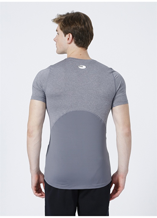 Under Armour Bisiklet Yaka Fitted Gri Erkek T-Shirt 1361683-UA HG Armour Fitted SS 4