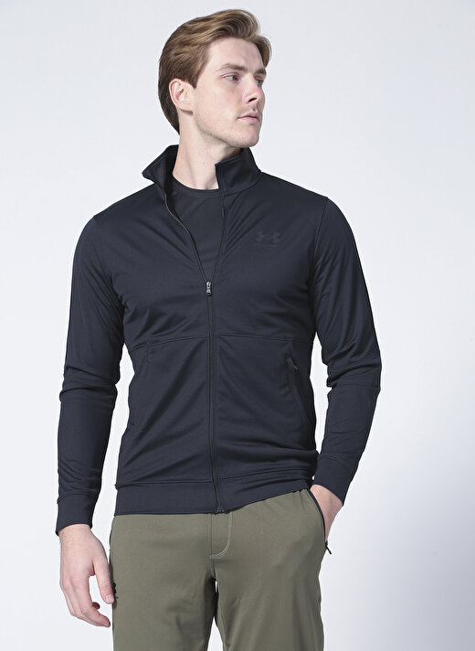 Under Armour 1366202-Ua Pique Track Jacket Siyah Erkek Zip Ceket 3