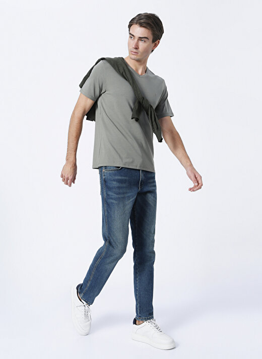 Fabrika Haki Erkek Basic Modal T-Shirt ROMEO-V  2