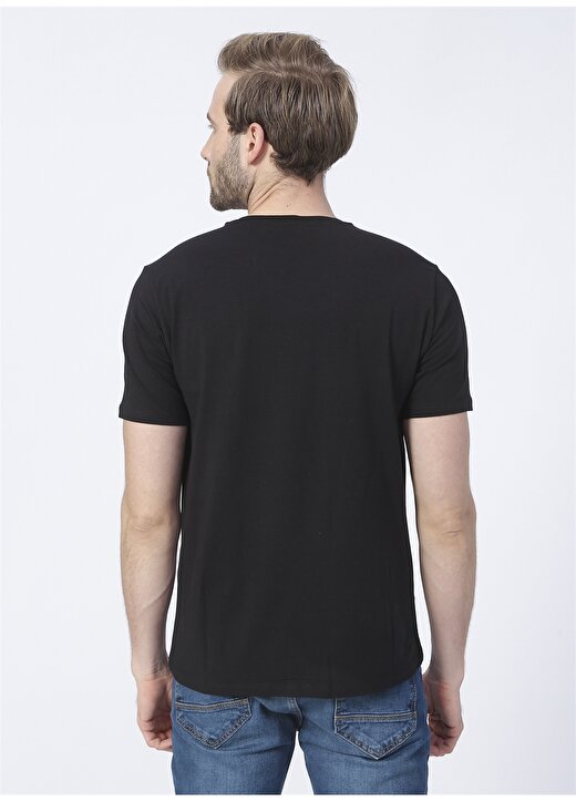 Fabrika Siyah Erkek Basic Modal T-Shirt ROMEO-V 4