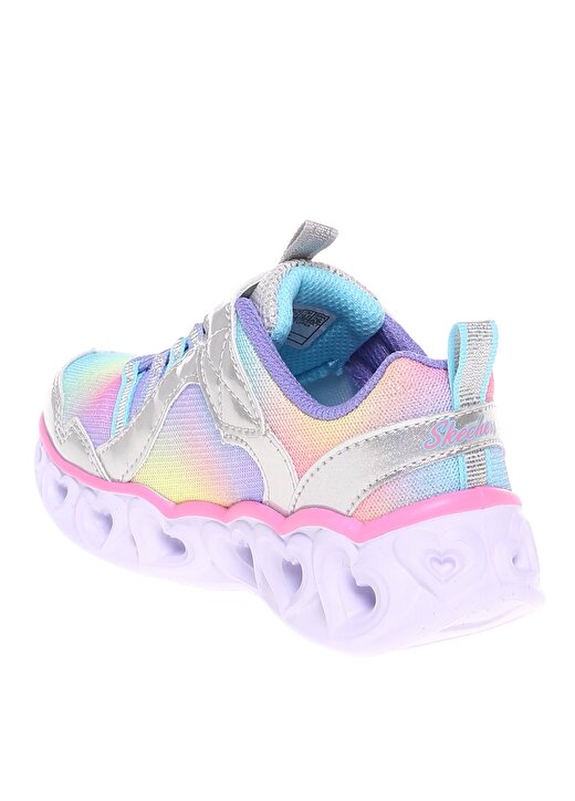 Skechers 302308L Smlt Heartlıghts-Raınbowlux Gümüş Kız Çocuk Yürüyüş Ayakkabısı 2