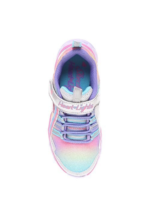 Skechers 302308L Smlt Heartlıghts-Raınbowlux Gümüş Kız Çocuk Yürüyüş Ayakkabısı 4