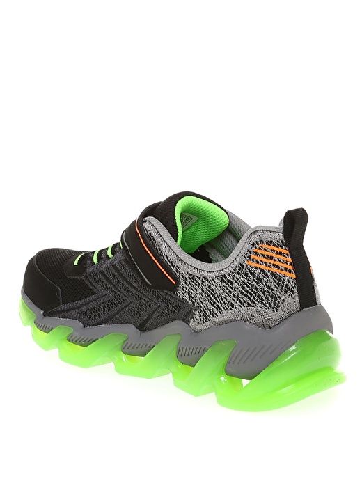 Skechers 400130L Bklm S Lights-Mega-Surge Siyah - Yeşil Erkek Çocuk Yürüyüş Ayakkabısı 2