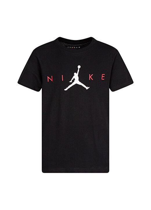 Nike 95A740-023 JDB MJ JUMPMAN Siyah Bisiklet Yaka Erkek Çocuk Baskılı T-Shirt 1