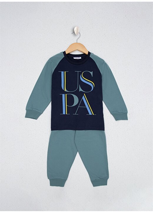 U.S. Polo Assn. Yuvarlak Yaka Koyu Lacivert Erkek Çocuk Pijama Takımı 4