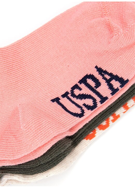 U.S. Polo Assn. Açık Pembe Kız Çocuk Paketli Çorap SOPHI-SK21-VR204 3
