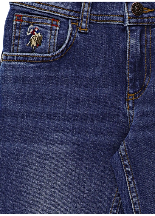 U.S. Polo Assn. Normal Bel Mavi Erkek Çocuk Denim Pantolon RC-LACOPOKDS21K-O-DN0022 4