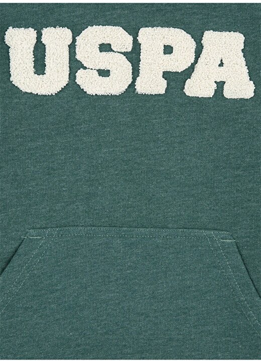 U.S. Polo Assn. Jaxelsk21-Vr208 Kapüşonlu Standart Kalıp Baskılı Yeşil Erkek Çocuk Sweatshirt 3
