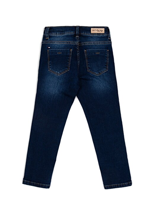 U.S. Polo Assn. Mavi Kız Çocuk Boru Paça Slim Fit Düz Denim Pantolon ASSYKIDS21K-K-DN0023 2