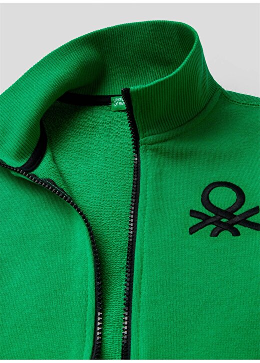 Benetton Yeşil Bisiklet Yaka Erkek Çocuk Sweatshirt 2