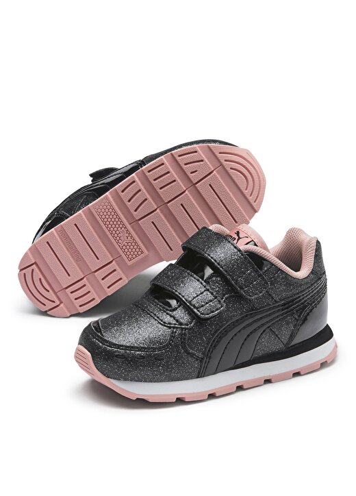 Puma 36972106 Vista Glitz V Inf Siyah - Pembe Kız Çocuk Yürüyüş Ayakkabısı 4