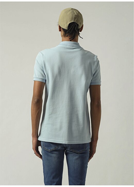 People By Fabrika Polo Yaka Kısa Kollu Düz Mavi Erkek T-Shirt 3