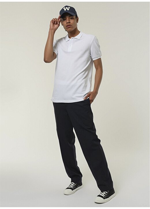 People By Fabrika Polo Yaka Kısa Kollu Düz Beyaz Erkek T-Shirt 4