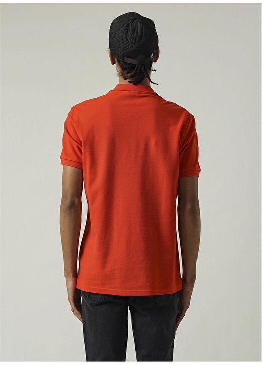 People By Fabrika Polo Yaka Kısa Kollu Düz Kırmızı Erkek T-Shirt 3