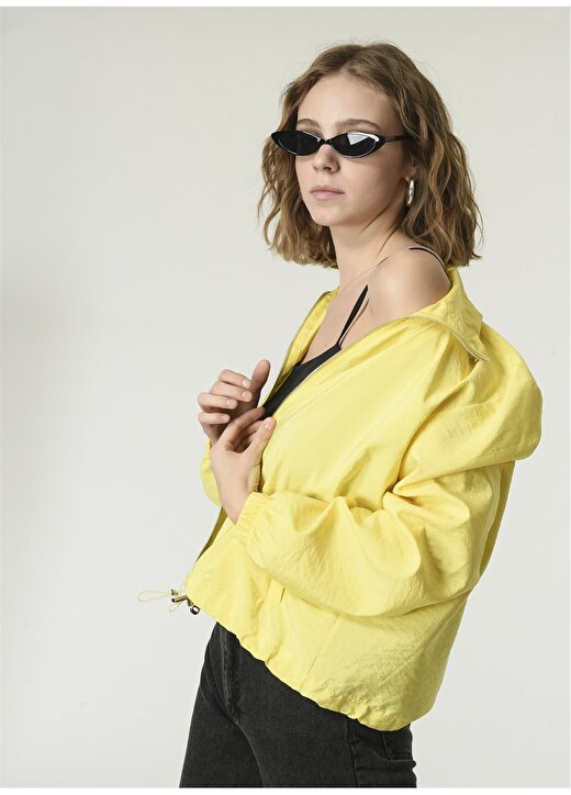 NGSTYLE Regular Fit Düz Sarı Kadın Ceket 2