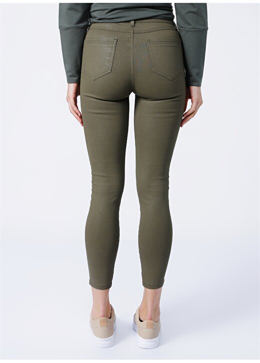 Network Slim Fit Yağ Yeşili Kadın Denim Pantolon 1081270 4