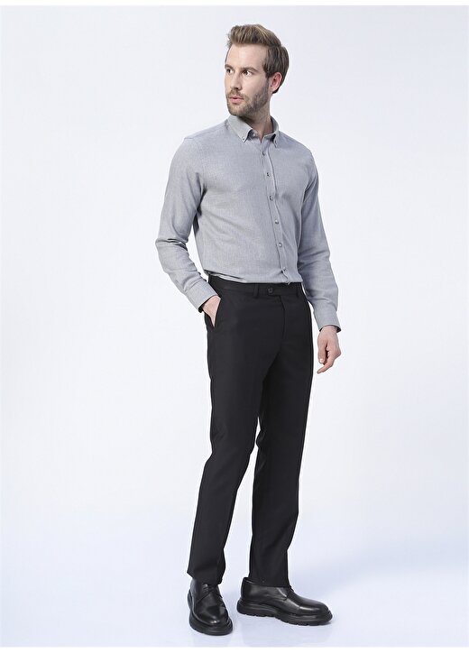 Fabrika Comfort Cm P 396 Regular Fit Düz Siyah Erkek Klasik Pantolon 1