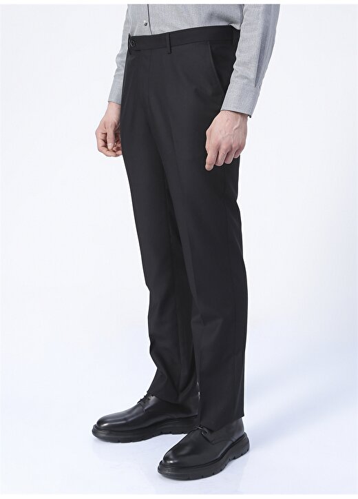 Fabrika Comfort Cm P 396 Regular Fit Düz Siyah Erkek Klasik Pantolon 3